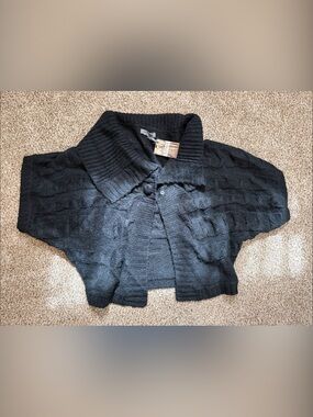 Buffalo David Bitton Black Cable-Knit Women's Cardigan Sweater